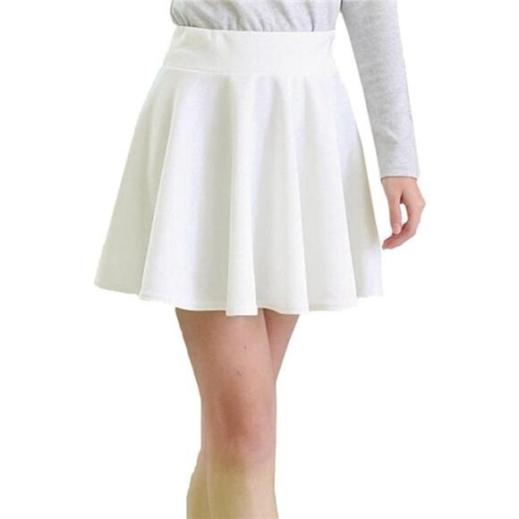 Women's Basic Versatile Stretchy Flared Casual Mini Skater Skirt - Picture 4 of 9
